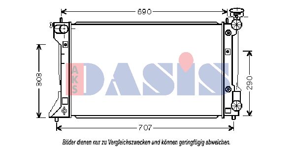 AKS DASIS Radiators, Motora dzesēšanas sistēma 210093N